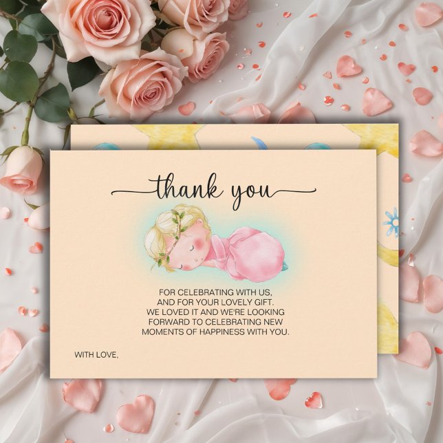 Tarjeta de agradecimiento a la dulce niña pequeña  (Subido por el creador)