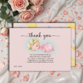 Tarjeta de agradecimiento a la dulce niña pequeña