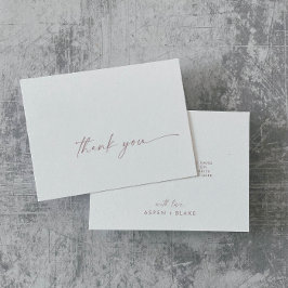 Tarjeta de agradecimiento a la escritura de oro Ro