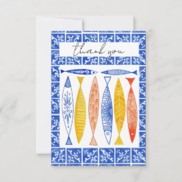 Tarjeta de agradecimiento a la escuela de pescado 