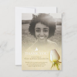 Tarjeta de agradecimiento a la familia de fotos de