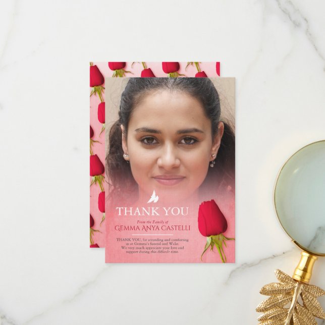 Tarjeta de agradecimiento a la familia de fotos de (Anverso/Reverso In Situ)