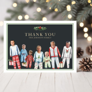 Tarjeta de agradecimiento a la familia Pajama de N