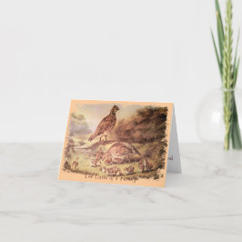 Tarjeta de agradecimiento a la familia Quail