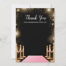 Tarjeta de agradecimiento a la fiesta de cumpleaño