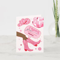 Tarjeta de agradecimiento a la fiesta de cumpleaño