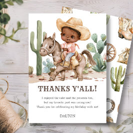 Tarjeta de agradecimiento a la fiesta de cumpleaño