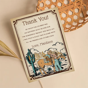 Tarjeta de agradecimiento a la fiesta de cumpleaño