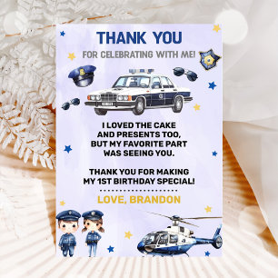 Tarjeta de agradecimiento a la fiesta de cumpleaño