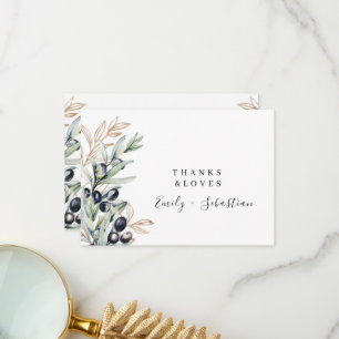 Tarjeta de agradecimiento a la filial olive Branch