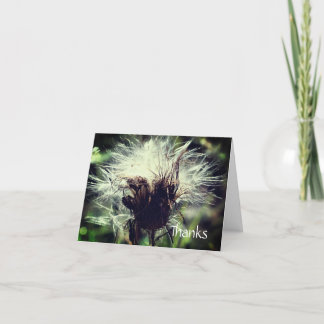 Tarjeta de agradecimiento a la flor de flujo del s