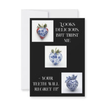 Tarjeta de agradecimiento a la flor de fresa de po