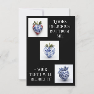 Tarjeta de agradecimiento a la flor de fresa de po