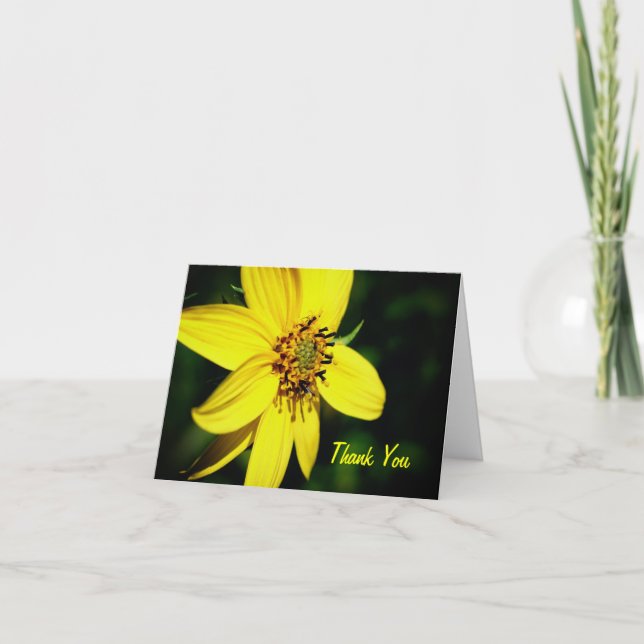 Tarjeta de agradecimiento a la flor de girasol max (Anverso)