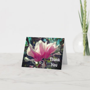Tarjeta de agradecimiento a la flor de Magnolia Ro