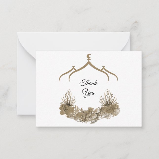 Tarjeta de agradecimiento a la flor de mezquita (Anverso)