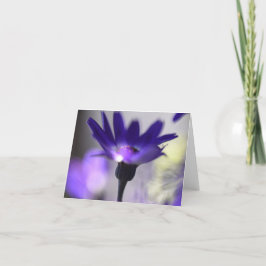 Tarjeta de agradecimiento a la flor morada mágica