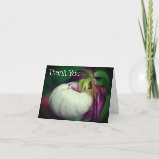Tarjeta de agradecimiento a la flor Orquídea de la