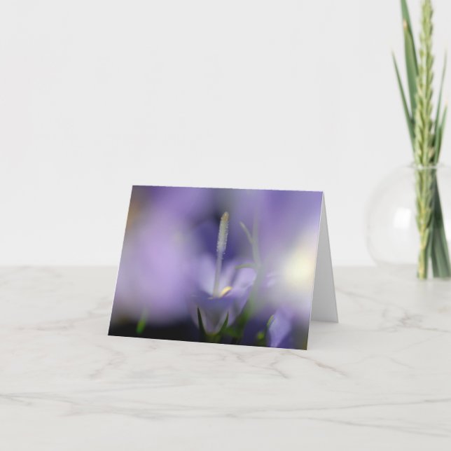 Tarjeta de agradecimiento a la flor púrpura encant (Anverso)