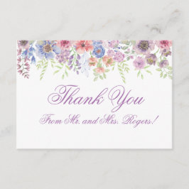 Tarjeta de agradecimiento a la Flor salvaje morada