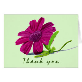 Tarjeta de agradecimiento a la flor tunecina acuar