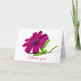 Tarjeta de agradecimiento a la flor tunecina acuar