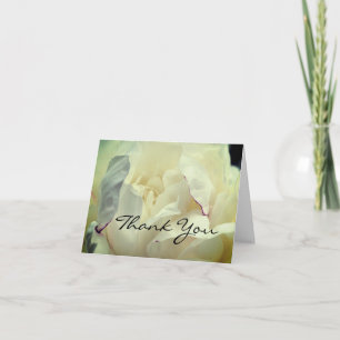Tarjeta de agradecimiento a la flor White Peony