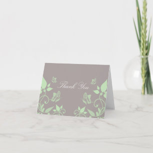 Tarjeta de agradecimiento a la floral de mariposa