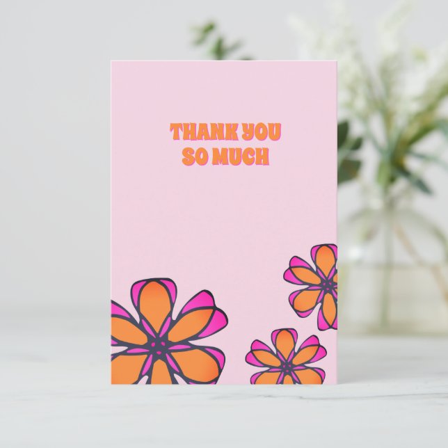 Tarjeta de agradecimiento a la floral moderna de B (Anverso de pie)