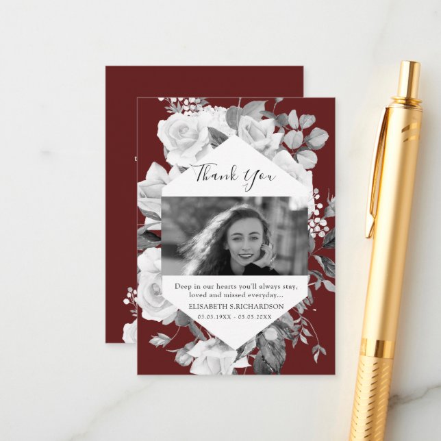 Tarjeta de agradecimiento a la florida floral conm (Anverso/Reverso In Situ)