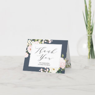 Tarjeta de agradecimiento a la florida rosa de la