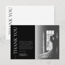 Tarjeta de agradecimiento a la foto clásica del Bo