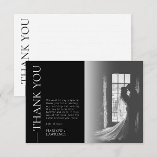 Tarjeta de agradecimiento a la foto clásica del Bo