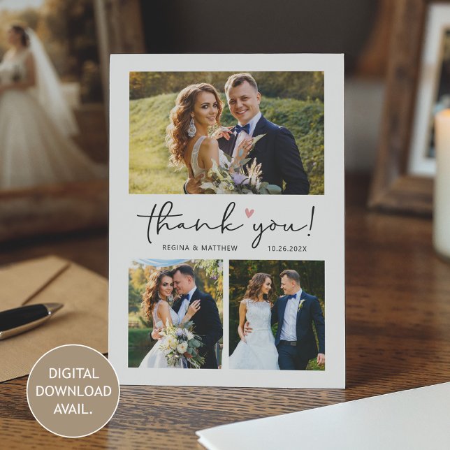 Tarjeta de agradecimiento a la foto de Boda dispon (Subido por el creador)