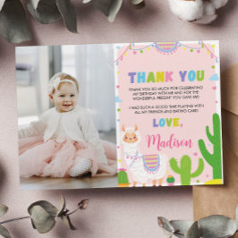 Tarjeta de agradecimiento a la foto de cumpleaños 