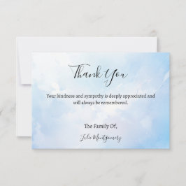 Tarjeta de agradecimiento a la foto de Funeral de 