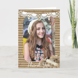 Tarjeta de agradecimiento a la foto de graduación