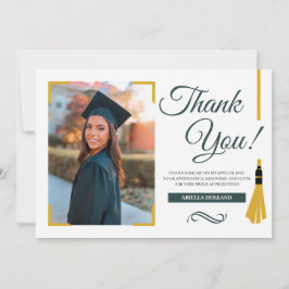 Tarjeta de agradecimiento a la foto de graduación