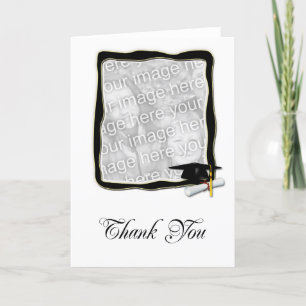 Tarjeta de agradecimiento a la foto de graduación