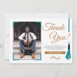Tarjeta de agradecimiento a la foto de graduación