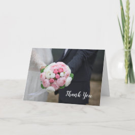 Tarjeta de agradecimiento a la foto del boda