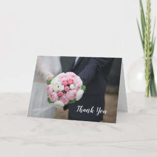 Tarjeta de agradecimiento a la foto del boda
