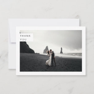 Tarjeta de agradecimiento a la foto del boda