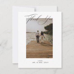 Tarjeta de agradecimiento a la foto del boda