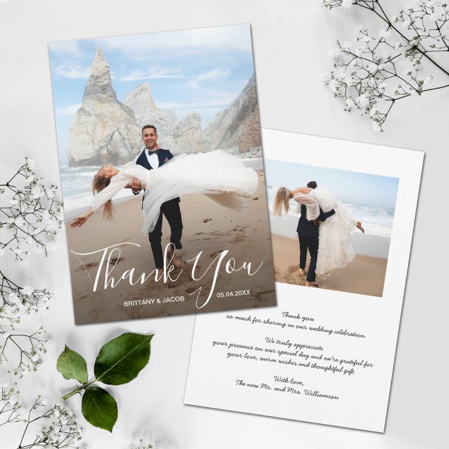 Tarjeta de agradecimiento a la foto del boda (Subido por el creador)