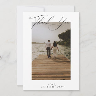 Tarjeta de agradecimiento a la foto del boda