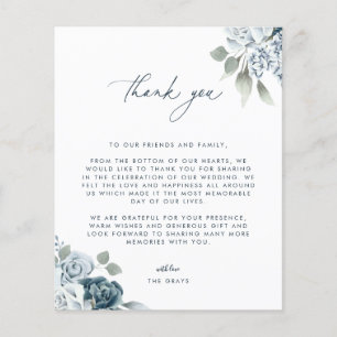 Tarjeta de agradecimiento a la foto del boda