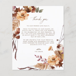 Tarjeta de agradecimiento a la foto del boda