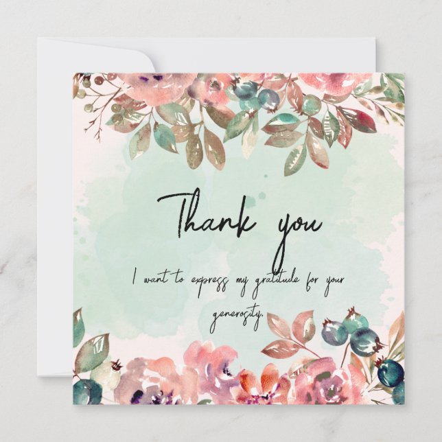 Tarjeta de agradecimiento a la foto del personaliz (Anverso)