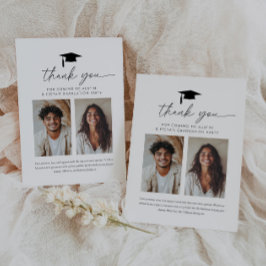 Tarjeta de agradecimiento a la graduación conjunta